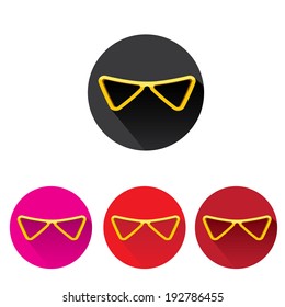 Glasses frame icons. Vector illustration. vector summer sunglasses frame set