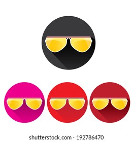 Glasses frame icons. Vector illustration. vector summer sunglasses frame set