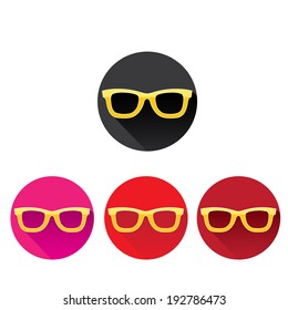 Glasses frame icons. Vector illustration. vector summer sunglasses frame set