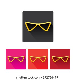 Glasses frame icons. Vector illustration. vector summer sunglasses frame set