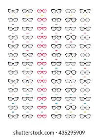 Glasses frames printable stickers,minimalistic set design for planners,journaling,school,office etc.