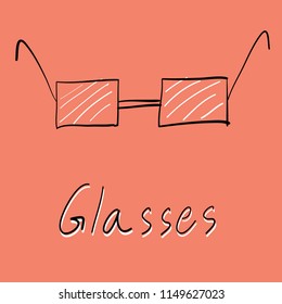 Glasses Free hand drawn Vector in minimal style