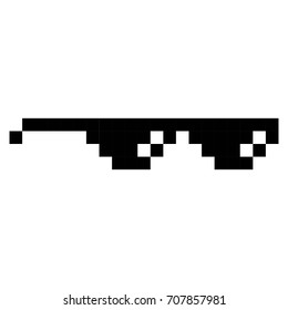 Glasses geek pixel art caricatura estilo retro juego