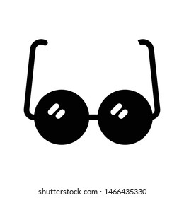 glasses glyph flat vector icon