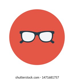 glasses glyph flat vector icon