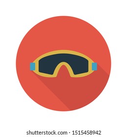 glasses glyph flat vector icon