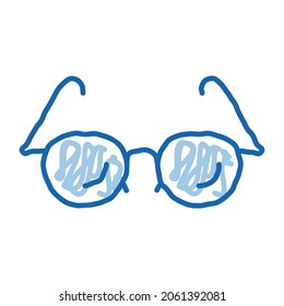 Glasses For Good Vision sketch icon vector. Hand drawn blue doodle line art Optical Glasses Optometrist Equipment For Better Eyesight sign. isolated symbol illustration