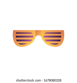 Glasses gradient style icon design, Party celebration event happy birthday holiday surprise anniversary and decorative theme Vector illustration