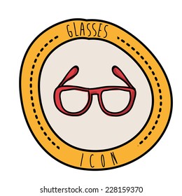 glasses graphic design , vector illustration
