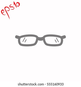 Glasses grey icon.