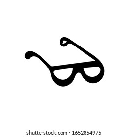 glasses hand drawn in doodle style. simple scandinavian liner. rim summer, sun. icon, element, sticker, postcard, poster.