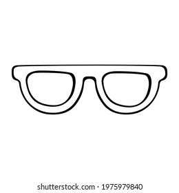 Glasses hand drawn vector illustration