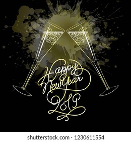 glasses happy new year