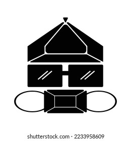 Glasses Hat and Mask Logo