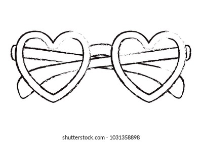 glasses with heart shape