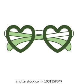 glasses with heart shape