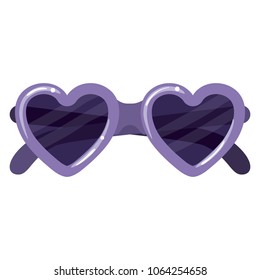 glasses with heart shape