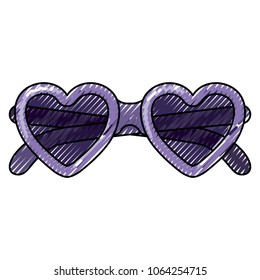 glasses with heart shape
