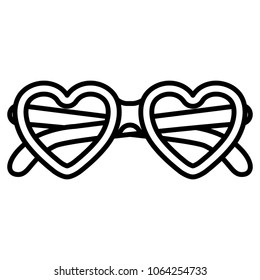 glasses with heart shape