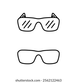 Glasses ico set. Vector illustration.