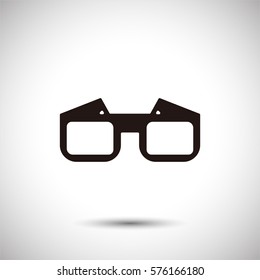 Glasses icon. 3D glass vector