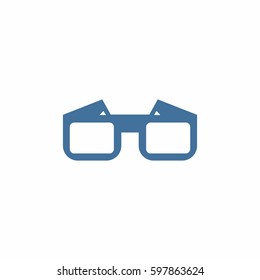 Glasses icon. 3D glass vector