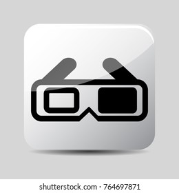 glasses icon 3d, for Internet icon and application icon. Vector eps 10.