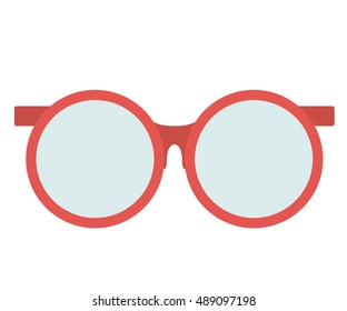 Glasses icon. Accesory fashion and optical theme. Colorful design. Vector illustration