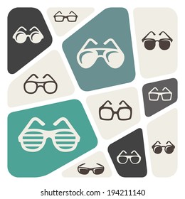 Glasses icon background