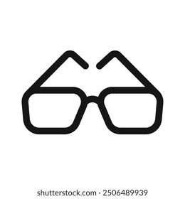 Glasses icon Black line art vector logo