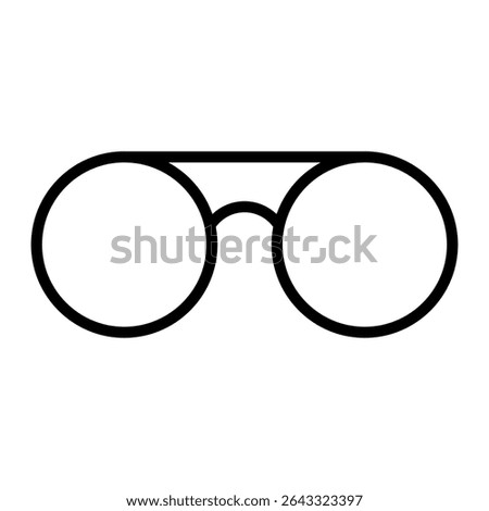 Glasses icon. Black vector illsutration.