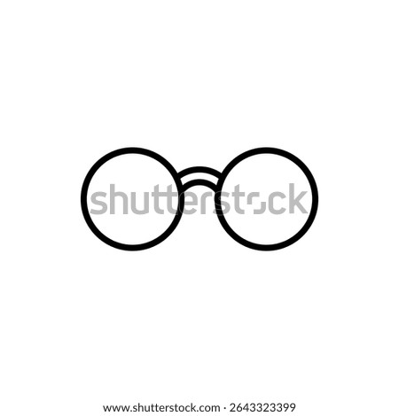 Glasses icon. Black vector illsutration.