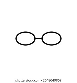 Glasses icon. Black vector illustration.
