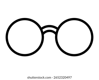 Glasses icon. Black vector illustration.
