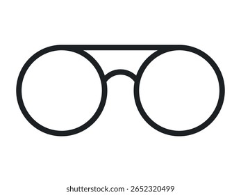 Glasses icon. Black vector illustration.