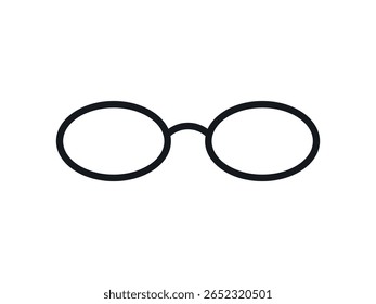Glasses icon. Black vector illustration.