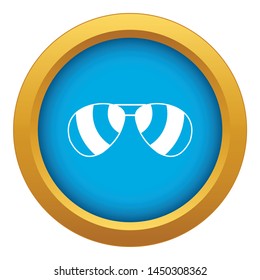 Glasses icon blue vector isolated on white background for any design