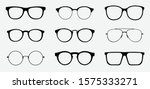 Glasses icon concept. Glasses icon set. Vector graphics isolated on white background.