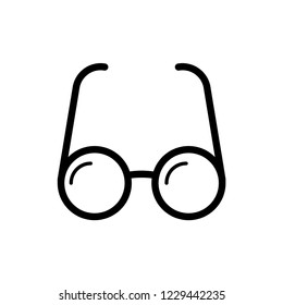 Glasses icon concept. Vector graphics isolated on white background.