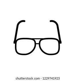 Glasses icon concept. Vector graphics isolated on white background.
