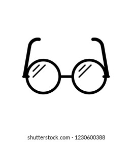 Glasses icon concept. Vector graphics isolated on white background.