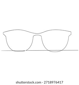 Ícone de óculos ícone de vetor de desenho de linha contínua.