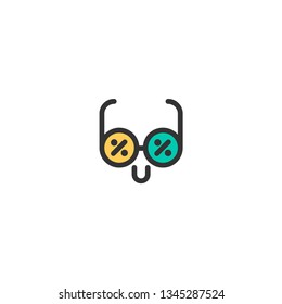 Glasses icon design. e-commerce icon vector illustration