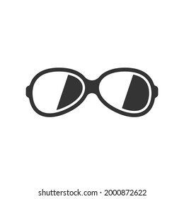 Plantilla gráfica de diseño de iconos de lentes aislada