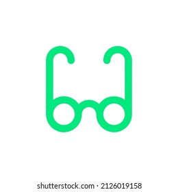 Glasses icon design. Minimal spectacles logo icon. Vector template