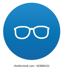 Glasses icon design on blue background,vector