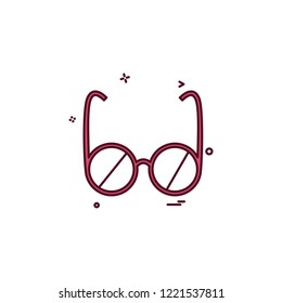 Glasses icon design vector 