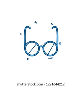 Glasses icon design vector 