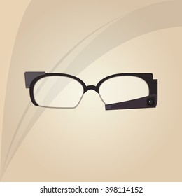 glasses icon design, vector illustration