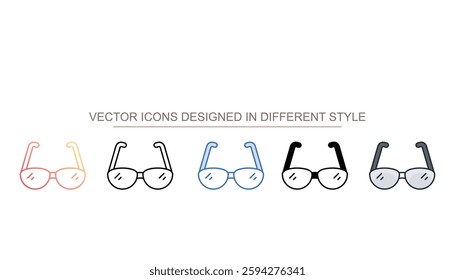Glasses icon design with white background stock illustration